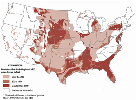 Usgs National Brackish Groundwater Assessment Usgs Water Availability