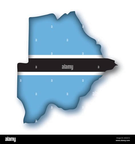 Bandera Del Mapa De Botswana Imagen Vector De Stock Alamy