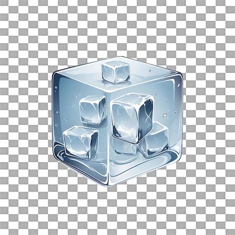 Ice Cube Isolated On Transparent Background Premium Ai Generated Psd