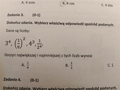 Dane są liczby załącznik Iloczyn największej i najmniejszej z tych