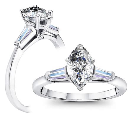 Marquise Cut Three Stone Engagement Rings Diamond Mansion