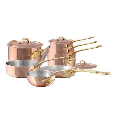 M B Piece Copper Cookware Set With Brass Handles Mauviel South