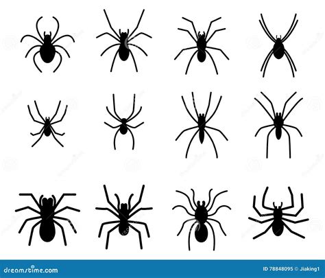 Spider Web Silhouette Vector Set Cartoondealer