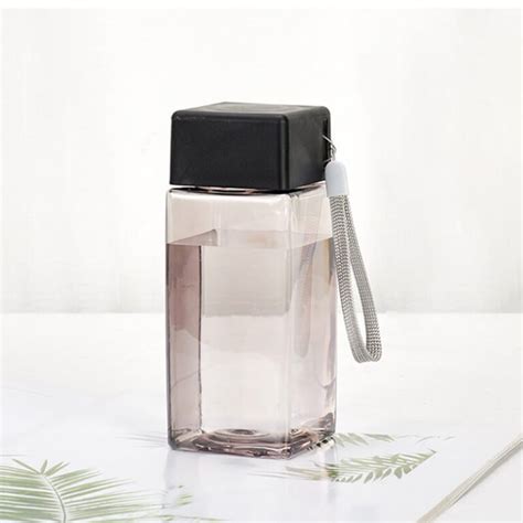 Simple Square Wide Mouth Plastic Water Bottle Water Bottle Manufacturer