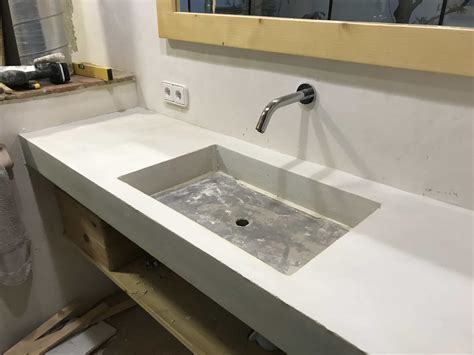 Construcci N De La Pica Del Lavabo Con Cemento Blanco Pisoft