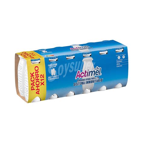 Actimel Danone Yogur L Quido Natural Actimel Pack X G