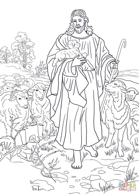 Jesus The Good Shepherd Coloring Pages At Getcolorings Free