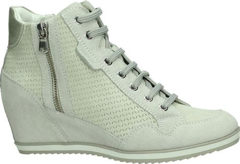 Geox D 6254 A Sneaker Met Sleehak Dames 1002 Off White Nappa Scam