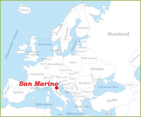 San Marino Karta Europa Europa Karta