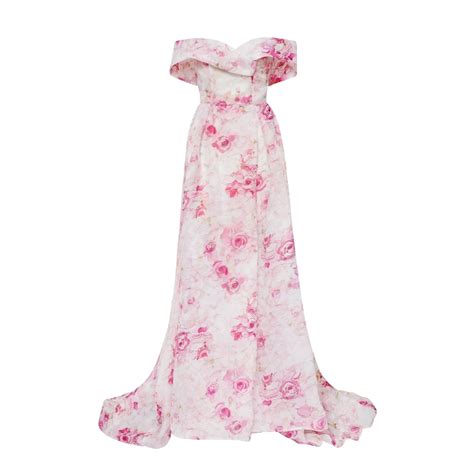 Milla Pink Peony Chic off-the-shoulder floral maxi dress | Coveti