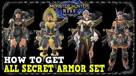 Mh Rise How To Get All Secret Armor Set In Monster Hunter Rise Youtube