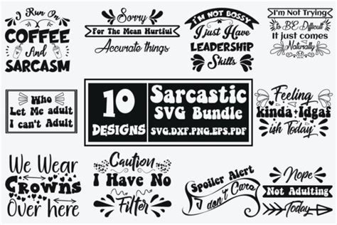 Sarcastic Svg Design Bundle Graphic By Craft Line Creative Fabrica