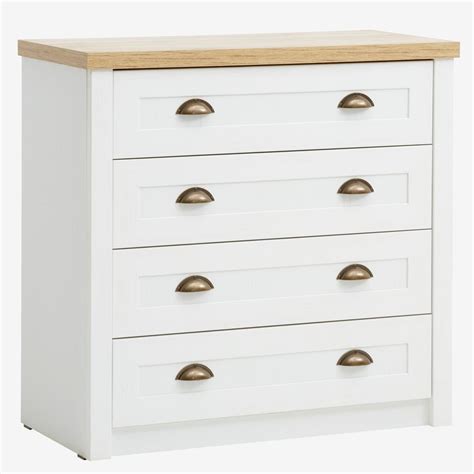 Commode Tiroirs Markskel Blanc Coloris Ch Ne Jysk