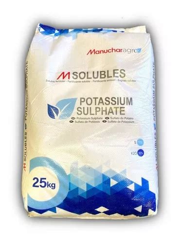 Fertilizante Sulfato De Potasio 25 Kilos Hidroponia Solub En Venta En