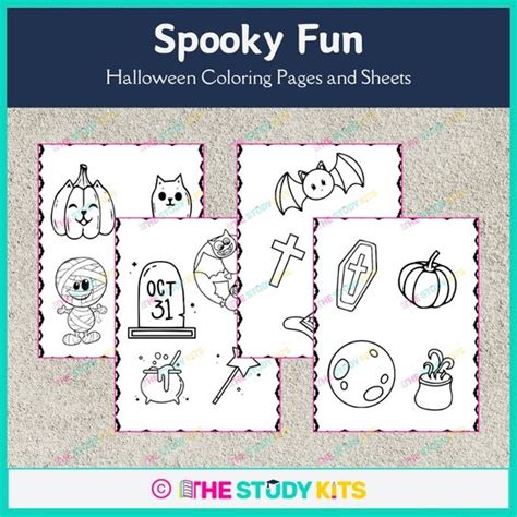 Spooky Fun Halloween Coloring Activities Worksheets - The Study Kits