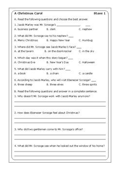 A Christmas Carol Worksheet 1 ESL Worksheet By Inesita76 Worksheets