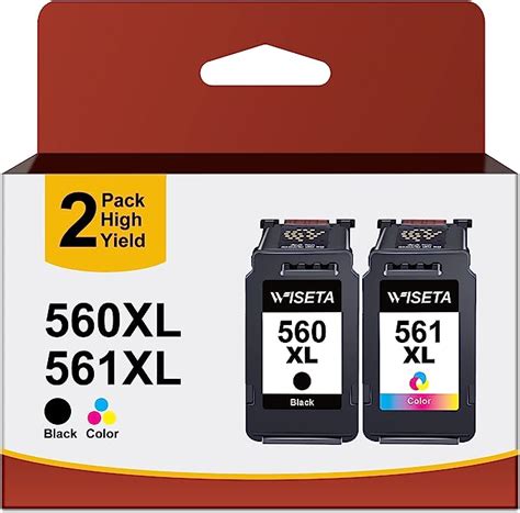 WISETA PG 560XL CL 561XL Multipack Druckerpatronen für Canon 560 561 XL