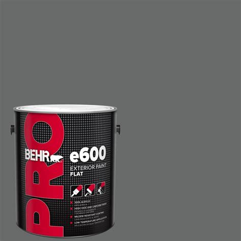 BEHR PRO 1 Gal PPU26 02 Imperial Gray Flat Exterior Paint PR61301