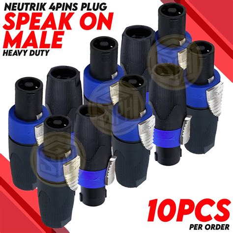 Pcs Neutrik Speakon Speak On Pole Plug Male Audio Speaker Connector