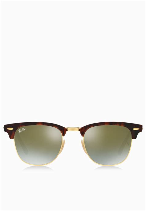 Buy Ray Ban Brown 0rb3016 Square Clubmasters Sunglasses For Women In