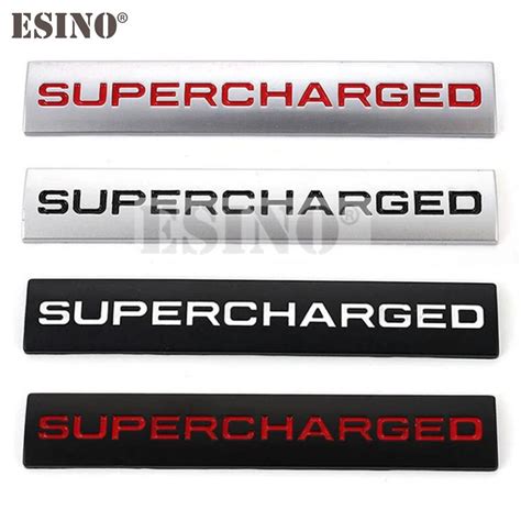 Car Styling Supercharged Logo D Metal Chrome Zinc Alloy Emblem Badge