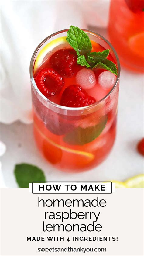 Easy Raspberry Lemonade Recipe Sweets And Thank You