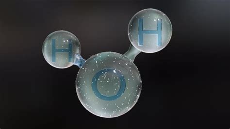 Water Molecule Molecular Chemical Formula H2o Odorless Ball And