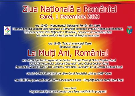 Ziua Nationala a României sărbătorită la Carei Gazeta de Nord Vest