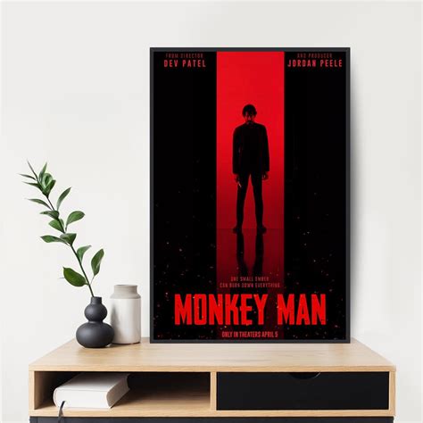 Monkey Man 2024 Original Movie Poster Film Print Wall Art Print HD ...