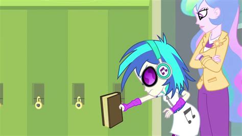 Image Dj Pon 3 Backs Into Principal Celestia Eg2png My Little Pony