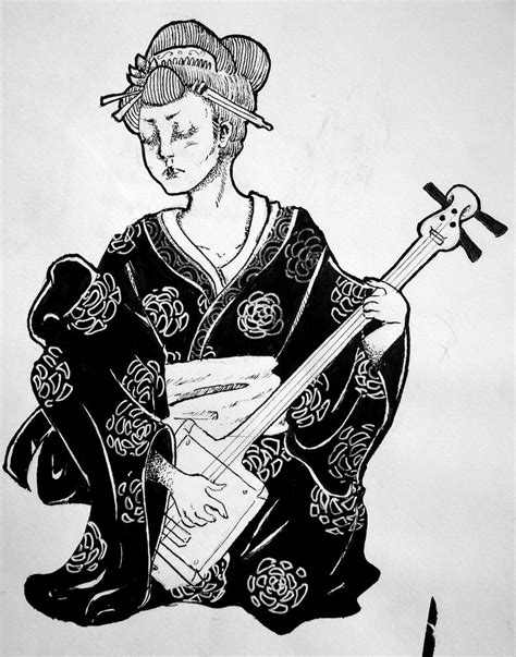 Shamisen Player by himeLILt on DeviantArt