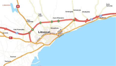 Limassol Map - Cyprus