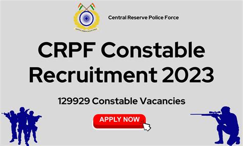 Crpf Constable Recruitment 2023 129929 Vacancies Apply Online