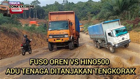 Fuso Hd Sioren Vs Hino Adu Tenaga Ditanjakan Bukit Tengkorak Youtube