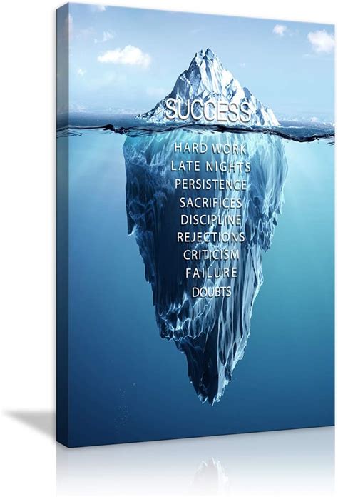 Buy Amemny Modern Inspirational Wall Art Iceberg Success Hard Work