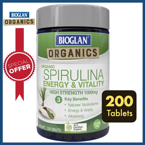 Bioglan Organics Spirulina Tablets Mg Superfoods Shopee Singapore