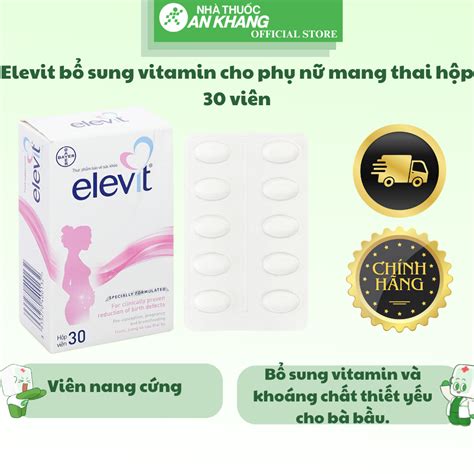 Elevit Vitamin Supplement For Pregnant Women With A Box Of Tablets