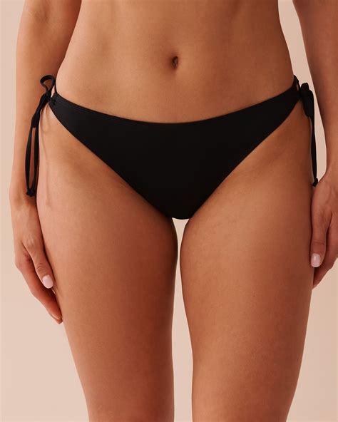Bas de bikini brésilien noué aux hanches BLACK la Vie en Rose