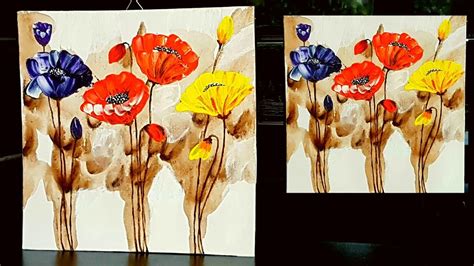 Blumen Malen Acryl Farbenfroh F R Anf Nger Flowers Acrylic Painting