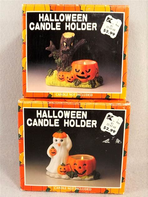 Halloween Ghost Tree Pumpkins Tea Light Candle Holders Kmart S