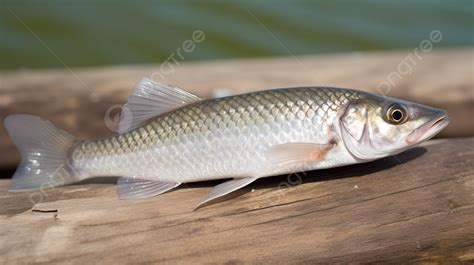 Ikan Putih Bertelur Di Atas Batang Kayu Gambar Ikan Belanak Latar