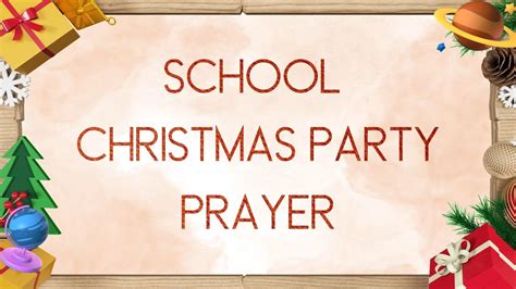 School Christmas Party Prayer with Music Background | School christmas ...