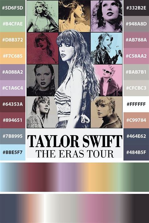 Taylor Swift Eras Tour Color Palette Inspo