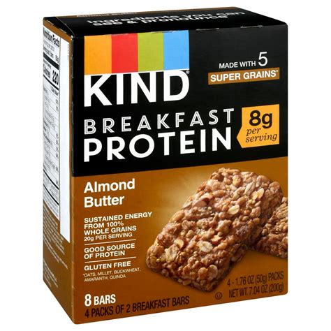 Kind Breakfast Protein Almond Butter Bars Shop Granola And Snack Bars