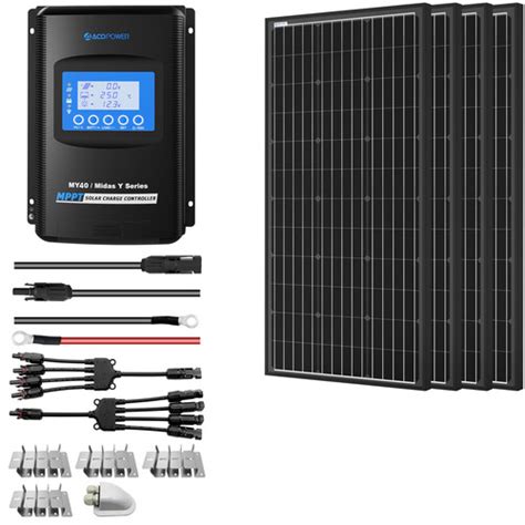 Acopower 400w Monocrystalline Solar Panel Rv Kit Hy Spkm 400w40a