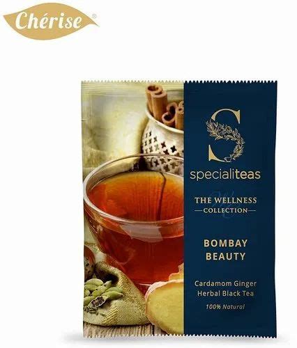 Cherise Specialiteas Bombay Beauty Cardamom Ginger Herbal Black Tea 2 G X 25 Pyramid Tea Bags