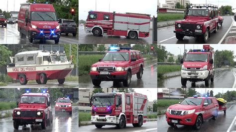 Alluvione Emilia Romagna Mezzi Vigili Del Fuoco Bo In Emergenza Con