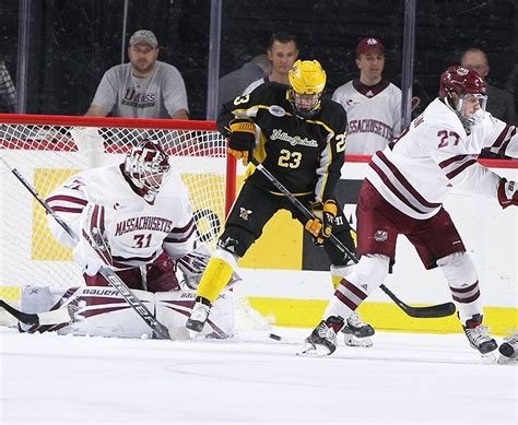 Umass Men’s Hockey Survives Penalty Filled Game Defeats Aic