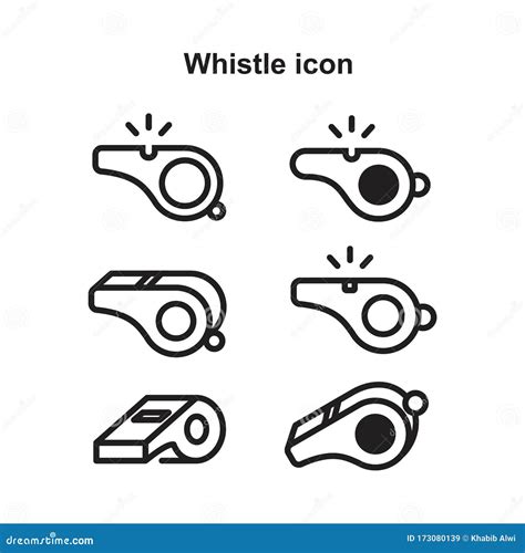 Whistle Icon Template Black Color Editable Whistle Icon Symbol Flat