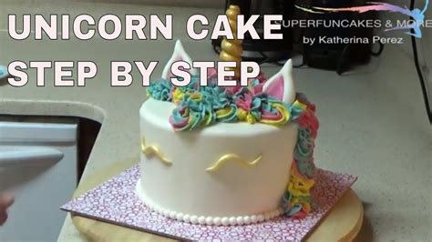 Unicorn Cake Butter Cream And Fondant Decoration Full Tutorial Youtube